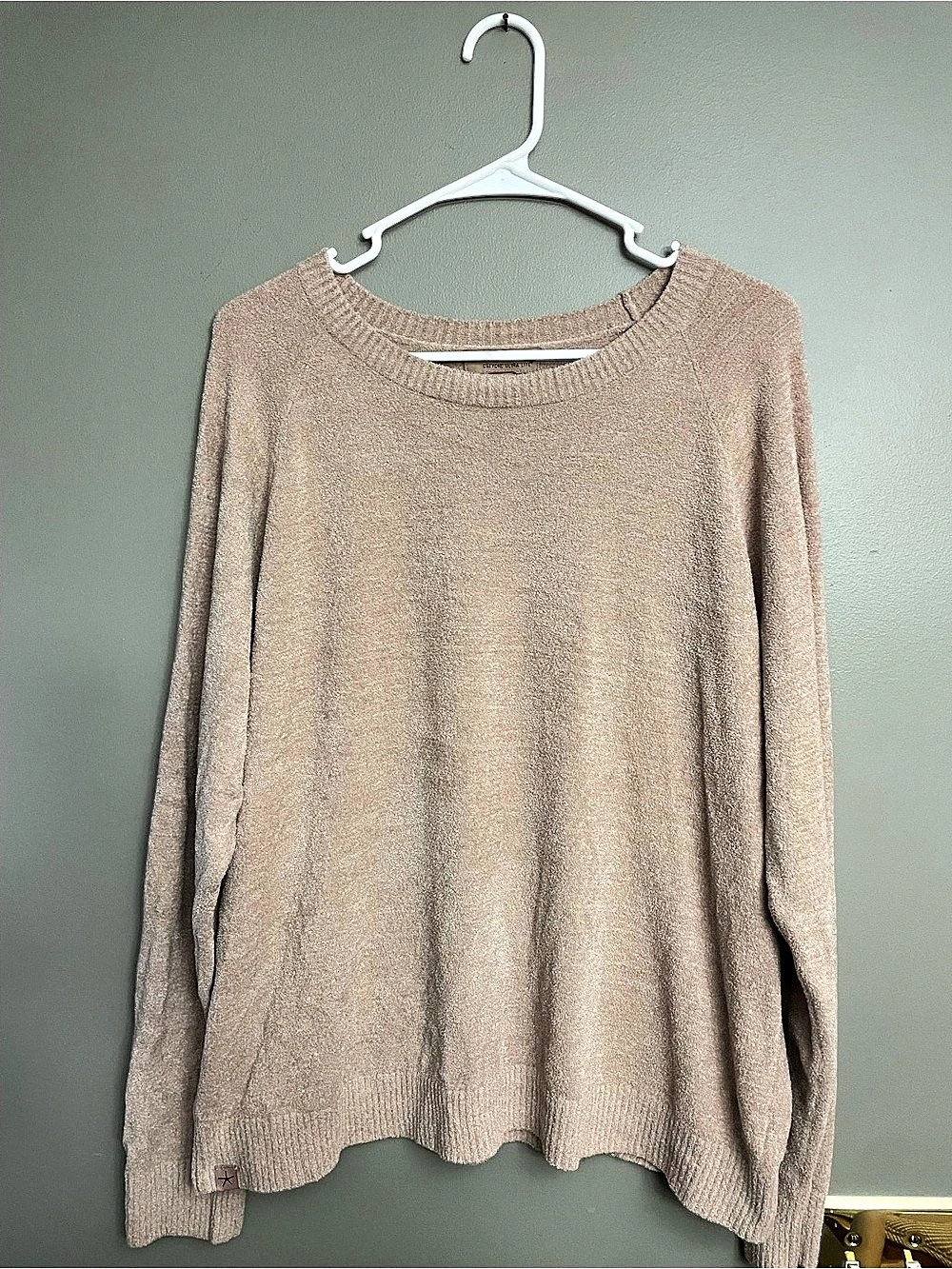 Barefoot Dreams CozyChic Ultra Lite Crewneck Sweater Brown XL